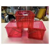 3 NEW PINK PLASTIC CADDYï¿½S