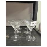 6 CRYSTAL MARTINI GLASSES