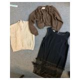 CHINESE PRINT SHIRT SZ L, FRINGE FLAPPER LIKE