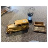 WOULD CARR, INLAY BOX, BATTERY OPERATED LANTERN