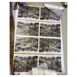 UNCUT SHEET OF US POSTAL STAMPS THAT INCLUDES 8