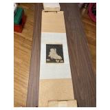 54X14 CHINESE SCROLL WITH HEN AND CHICKS ART