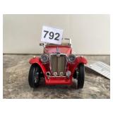 FRANKLIN MINT DIE-CAST MG TC ROADSTER - RED, WITH