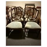 SHIELD BACK MAHOGANY CHAIRS INCLUDING TWO