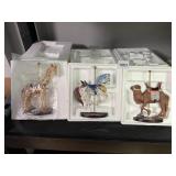 3 FIGURINES FROM THE FRANKLIN MINT CAROUSEL