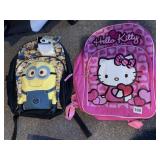 TWO NEW BACKPACKS HELLO KITTY, DESPICABLE ME