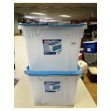 2 12-GAL FLIP TOP STORAGE TOTES
