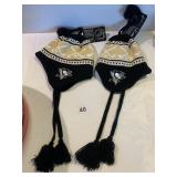 TWO NEW PENGUINS NHL HATS WITH TASSEL TOP