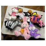 ASSORTED PLUSH STUFFED ANIMALS INCLUDING BRIDE