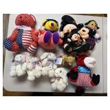 ASSORTED PLUSH STUFFED ANIMALS, EASTER BUNNIES,