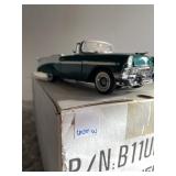 DIE-CAST MODEL CAR - VINTAGE SEDAN, GREEN, WITH