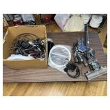 DYSON PARTS, BOX OF ASSORTED CORDS AND CABLES