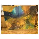 62X49 MASSIVE CELESTIAL LOOK ABSTRACT ORIGINAL