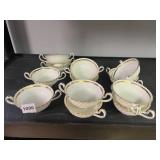 12 MINTONï¿½S DOUBLE HANDLED SOUP BOWLS, FINE CHINA