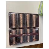 2 NEW PACKS OF 4 HAMMERED COPPER DOUBLE WALLED 20