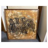 ELEPHANTS  SILK FIND ROBIN A 173 OF 200  FRAMED