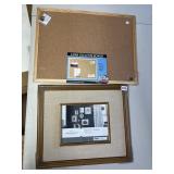 FABRIC INLAY PHOTO FRAME 8X10 AND CORK BOARD