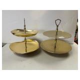 KENSINGTON MOIRE PATTERN TIERED SERVING TRAYS