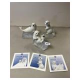FRANKLIN MINT HUMANE SOCIETY FIGURINES, SNOW PUP,