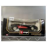 BURAGO - 1957 CHEVROLET CORVETTE DIE-CAST MODEL,