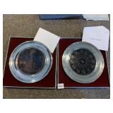 STAINED GLASS PLATES WITH CERTIFICATE OF