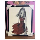 18X22 FASHION PRINT ON CANVAS FRAMED