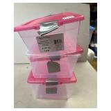 3 SMALL CONTAINERS WITH LIDS