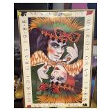 20X29 FRAMED 1988 MARDI GRAS POSTER