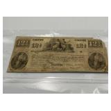 1837 READING BORO 12 1/2 CENT NOTE HAS BEEN GLUED