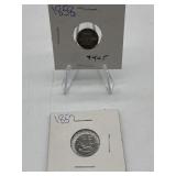 1857 RUFF BACK W/ 1858 LIBERTY SEATED HALF DIME