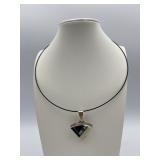 STERLING PENDANT BY JCHARLEY ON THIN NECKLACE