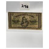 1870- 25 CENT CANADIAN FRACTIONAL CURRENCY