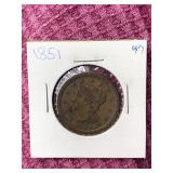 1851 LARGE CENT