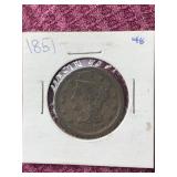 1851 LARGE CENT