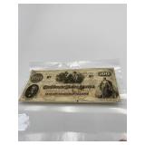 1863 CONFEDERATE $100 NOTE