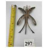 DRAGONFLY BROOCH BELIEVED TO BE STERLING SILVER