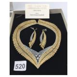 ORIGINAL DESIGN THREADWORK NECKLACE AND  EARRING
