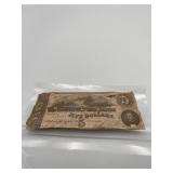 1862 $5 CONFEDERATE NOTE