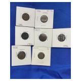 1857, 58, 81, 82, 83, 02, 03, INDIAN HEAD PENNIES