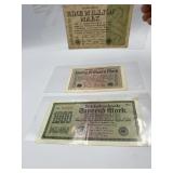 3 1922 -2 3 GERMAN MARKS NOTES