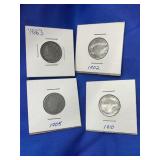4 V NICKELS INCLUDING: 1883, 02, 05, 10