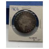 1806 DRAPED BUST HALF DOLLAR