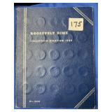 33 ROOSEVELT DIMES IN BOOK AS FOUND SEE PHOTOS