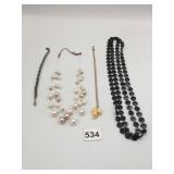 BEADED NECKLACES SEED BEAD BRACELET GOLD TONE