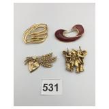 PIN GROUP ELEPHANTS ENAMEL OPEN BETTY CROCKER