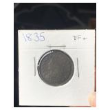 1835 HALF CENT