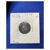 1834 CAPPED BUST DIME