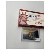 2004 SILVER PROOF SET W/ 2000-P DOLLAR