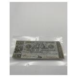 1863 ARKANSAS $10 WARRANT NOTE