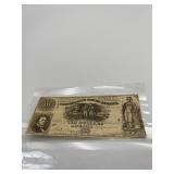 1861 CONFEDERATE $10 NOTE